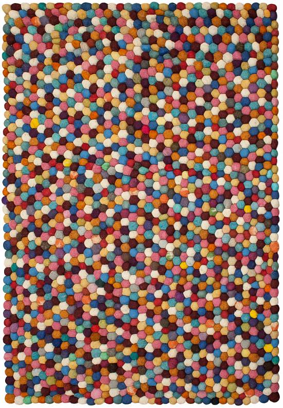 Ковер ручной работы с рельефом Pebble Rug-Multi