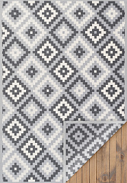 дизайн двустороннего безворсового ковра Smart Weave Saka-Silver