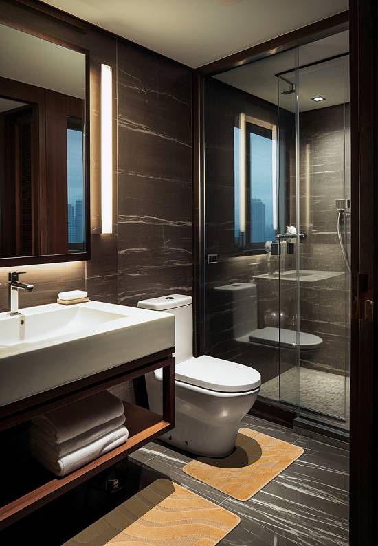 Комплект ковриков для ванной и туалета Symphony 2519 Dark Beige BQ