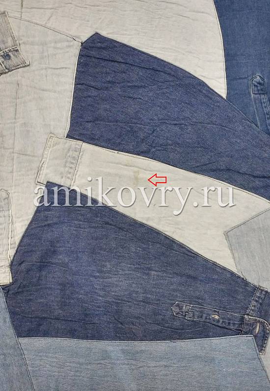 Ковер пэчворк ручной работы из джинсы Jacket-Natural discount1