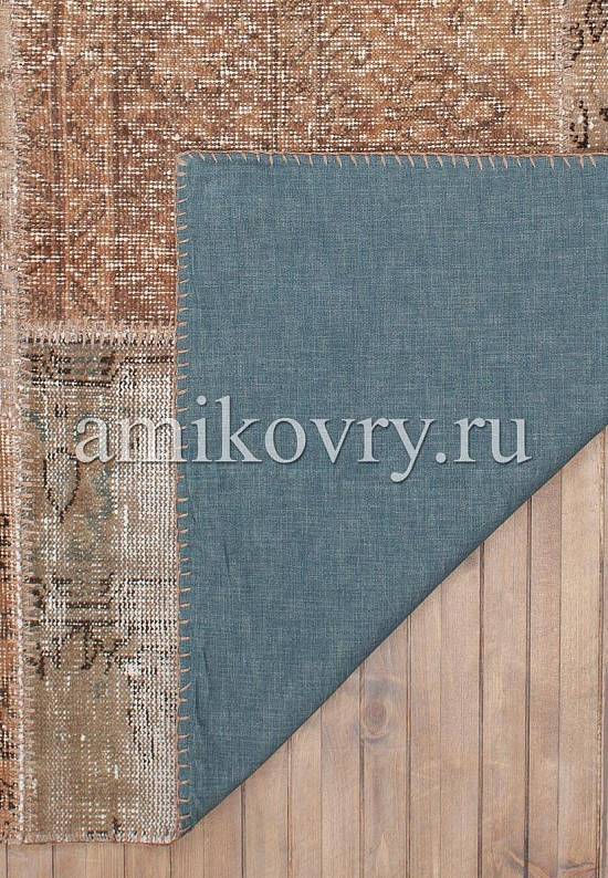 Безворсовый ковер-пэчворк ручной работы 121-Lime Yellow
