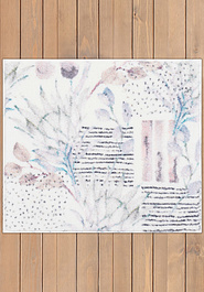 дизайн коврика для ванной Confetti Bath Bella Artichoke Flower 01 White