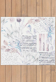Коврик для ванной Confetti Bath Bella Artichoke Flower 01 White квадрат
