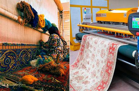 Различия ковров ручного и машинного производства