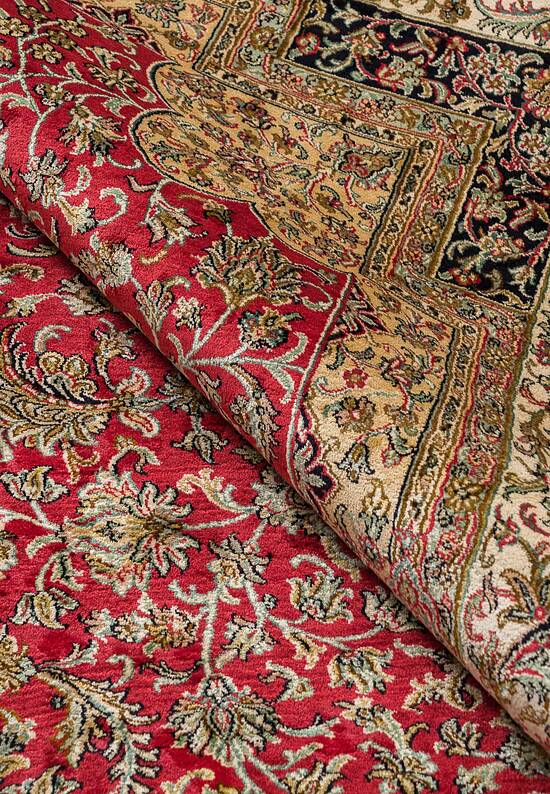 Шелковый ковер ручной работы 474874 Red