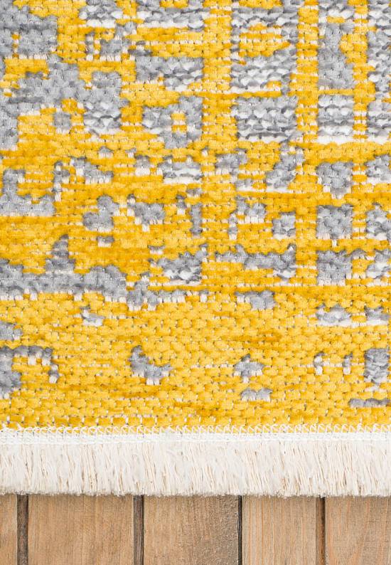 Двусторонний безворсовый ковер NK 01 Yellow Grey