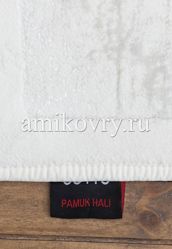 Турецкий ковер из хлопка и вискозы Patchwork Beyaz