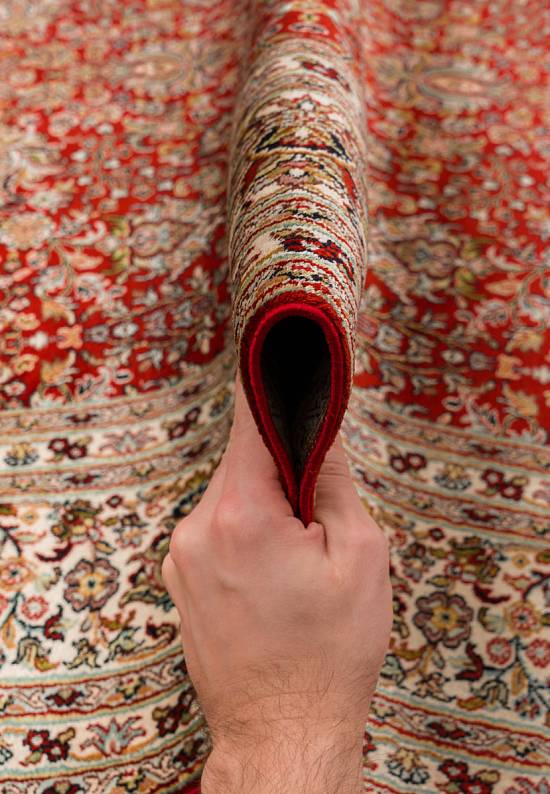 Шелковый ковер ручной работы из Индии 242882-Afshar red/beige