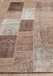 безворсовый ковер в перспективе Antik Patchwork 022-Anthracite