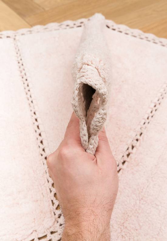 Розовый комплект ковриков для ванной и туалета Lorinda-Pink