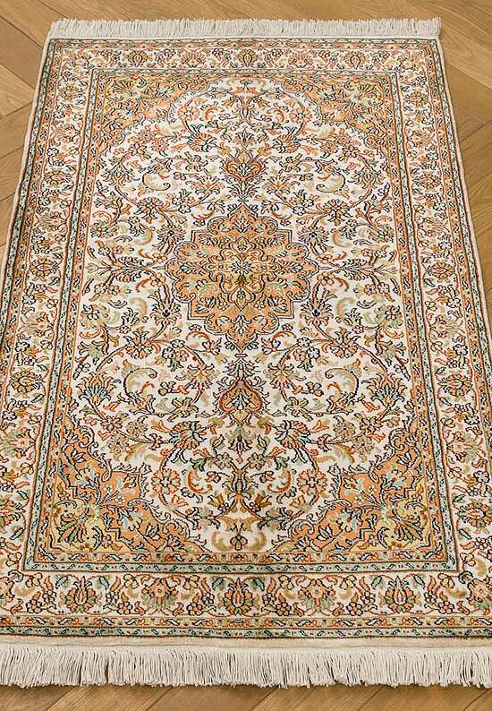 Шелковый ковер ручной работы IIST-GIKZKE5C9 Kashan Cream