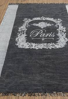 Безворсовый ковер ручной работы JC International JHC-19 blue-white paris