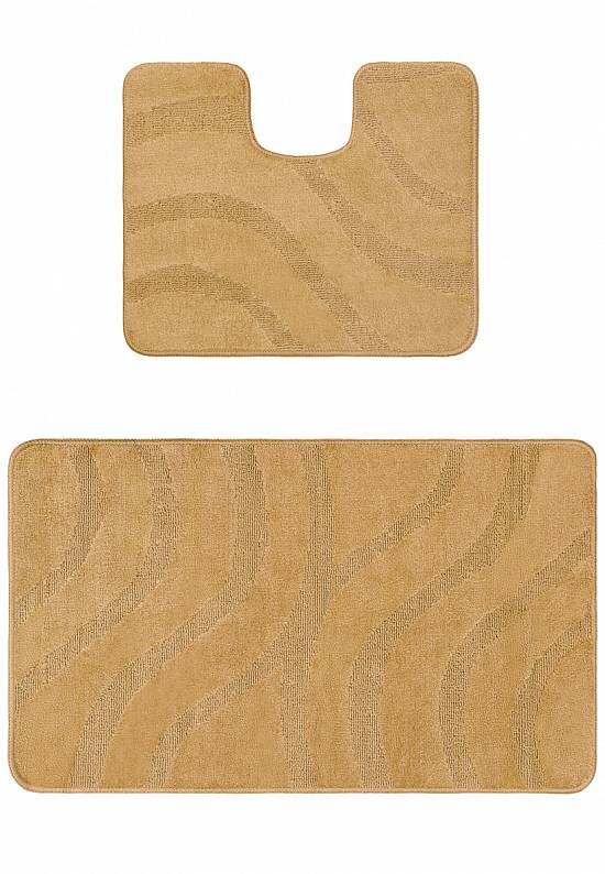 Комплект ковриков для ванной и туалета Symphony 2519 Dark Beige BQ