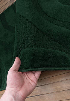 фактура комплекта ковриков для ванной Confetti Bath Maximus Symphony 2536 Hunter Green BQ