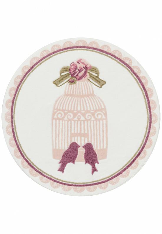 Бежевый коврик для ванной Bird Cage 01 Pink
