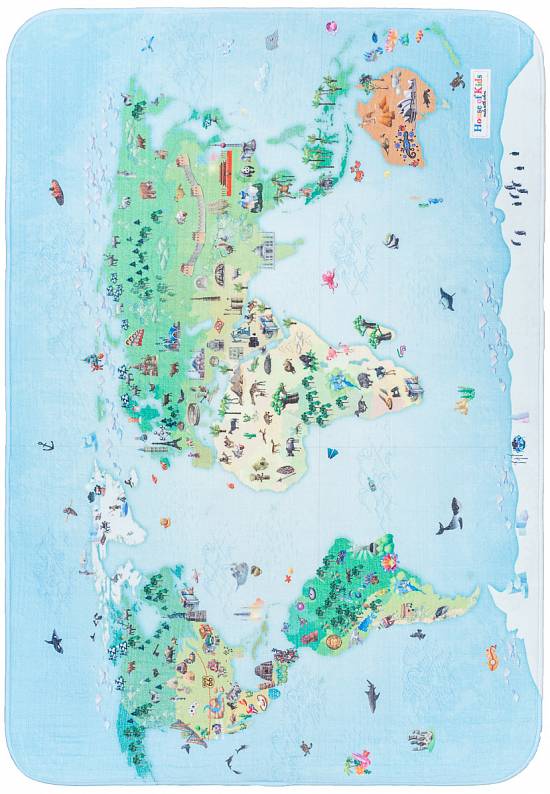 Детский мягкий игровой коврик Carte du monde-C
