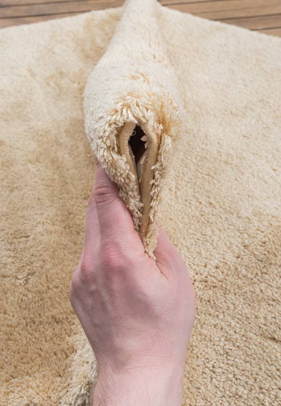 Бежевый мягкий коврик для ванной 3500 Dark Beige
