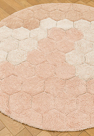 ковер в перспективе Lorena Canals Cotton Honeycomb Rose круг