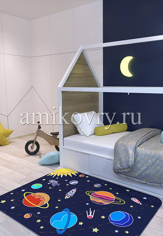 Детский плюшевый игровой коврик Matlig 0334 Открытый космос