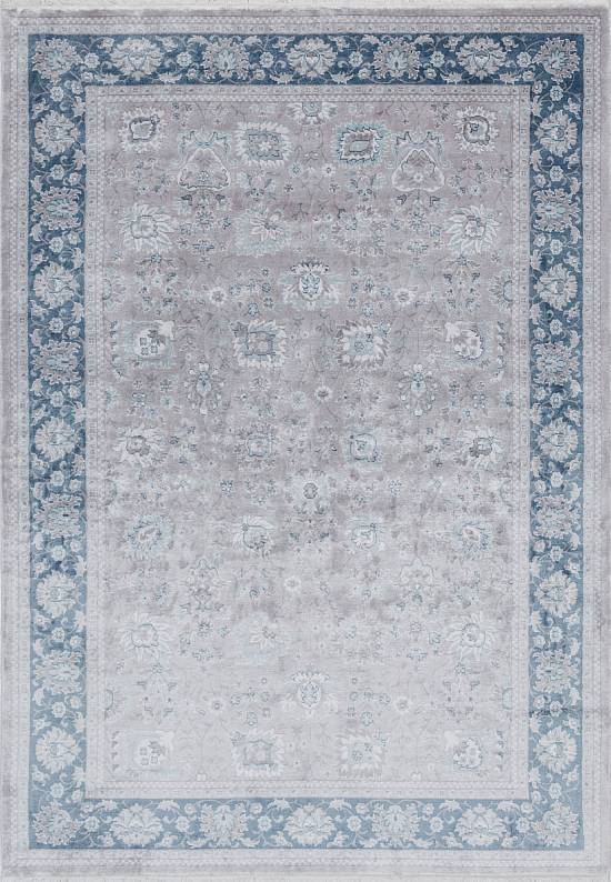 Классический винтажный ковер из бамбукововй вискозы 840-Grey Navy