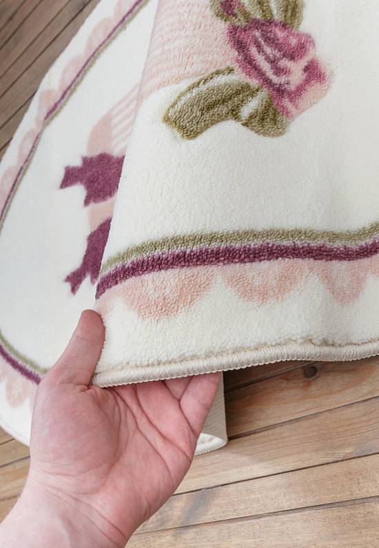 Пастельный комплект ковриков для ванной и туалета Bird Cage 01 Pink