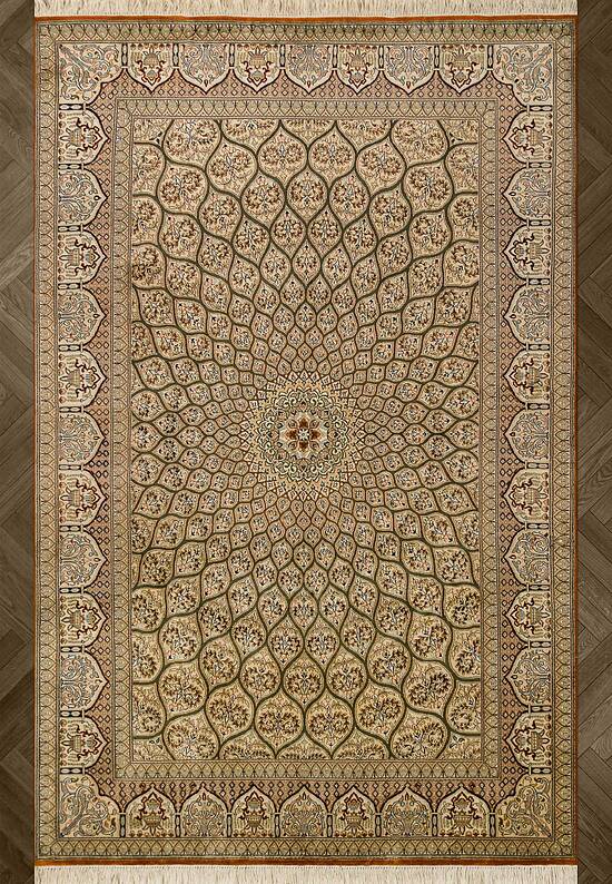 Шелковый ковер ручной работы IIST-GIKEKNN22 Gumband