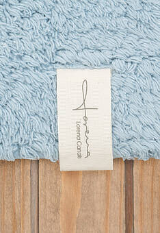 фрагмент коврика для ванной Lorena Canals Cotton Polka Dots Blue-White