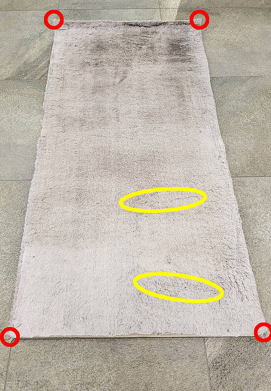 Пушистый ковер с мягким ворсом Beige-White discount3