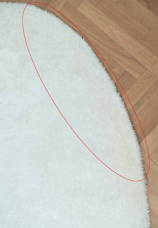 Мягкий ковер с длинным ворсом white-white discount40