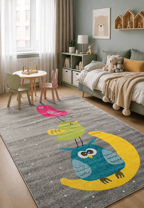 Недорогой синтетический ковер C227-Multicolor