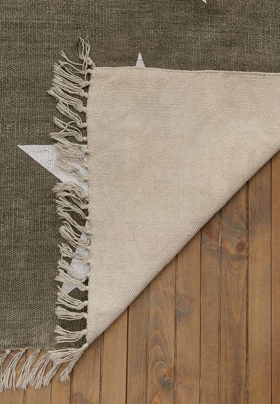 Безворсовый ковер из хлопка JHC-17 beige-white five stars