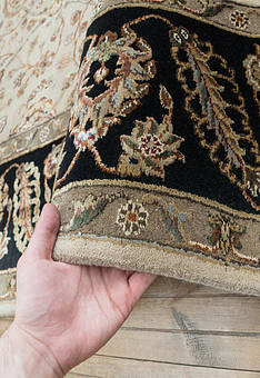 фактура ковра Kashan gold 10/10 SK-121-Camel/Black