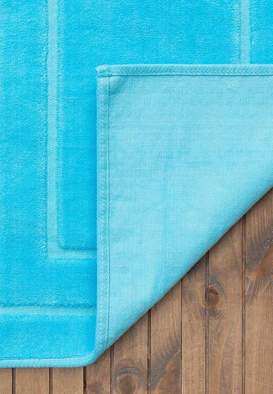 Бирюзовый коврик для ванной из хлопка Ekose-Turquoise