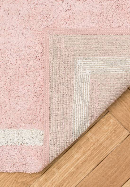 Розовый коврик для ванной из хлопка Liberte-Beige