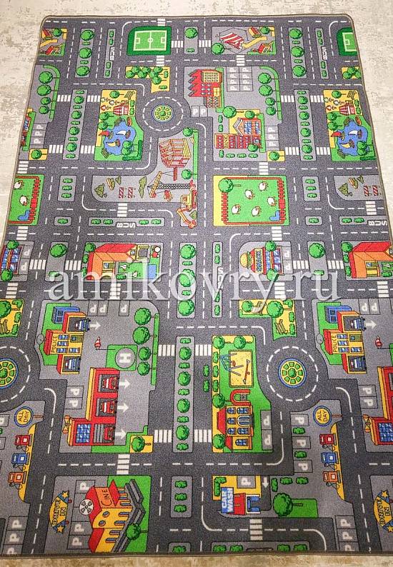 Двухсторонний детский игровой коврик с дорогой DUO City Grey+Farm discount16