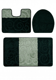 дизайн комплекта ковриков для ванной Confetti Bath Maximus Sile 2536 Hunter Green BQF