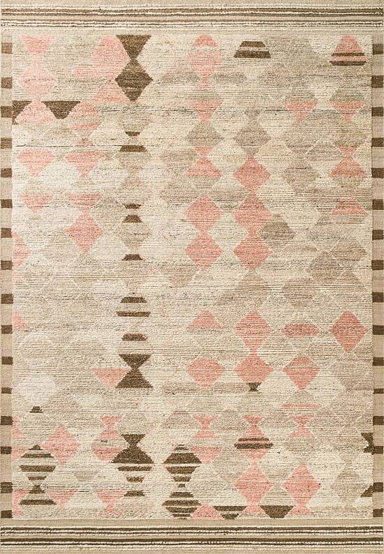 Дизайнерский шерстяной ковер RE-1332 5/16 Soft Gold/Light Coral