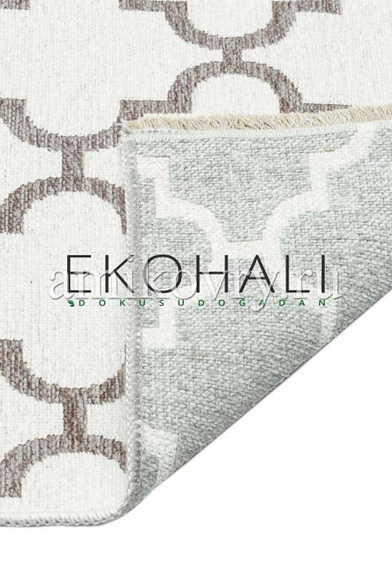 Двусторонний безворсовый ковер из шенилла NK 04 Cream Grey