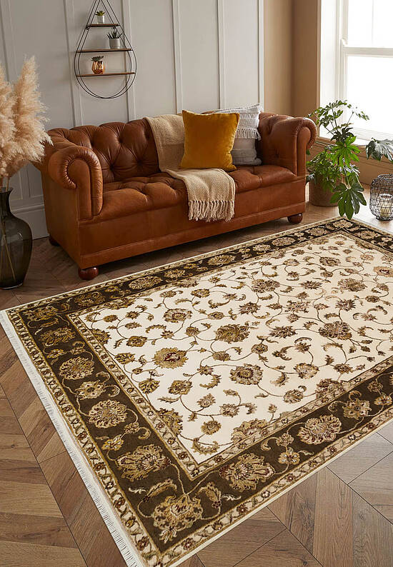 Элитный ковер ручной работы 10/10 AM-101-2-Ivory/Brown
