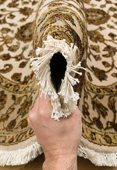 фактура ковра Kashan gold 10/10 SC-733-1-Ivory/Camel круг