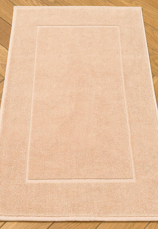 Бежевый коврик для ванной из хлопка Beige