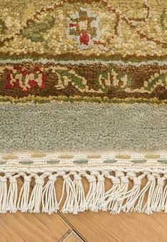 фрагмент ковра Kashan Gold AKWS-7089 10/10 HS WS Ice Blue/Light Gold