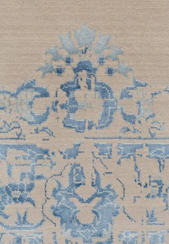 Винтажный турецкий ковер 473-Beige-Navy