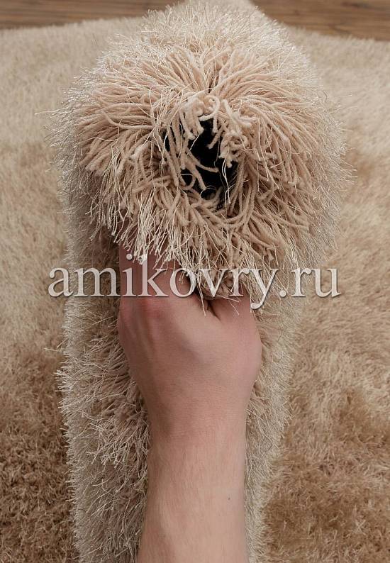 Пушистый ковер с длинным ворсом H265-beige discount3