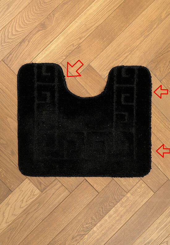 Черный комплект ковриков для ванной Ethnic 2513 Black BQ discount