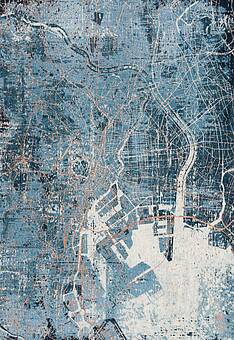 дизайн безворсового ковра Streets Tokyo LS5225-L263