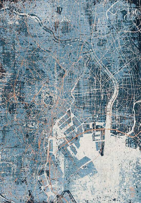 Безворсовый ковер из Бельгии Tokyo LS5225-L263