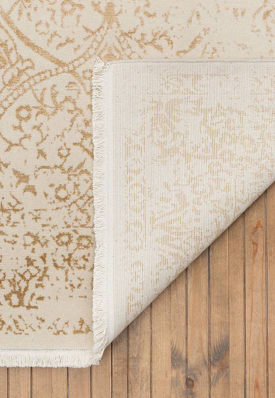 Ковер из шерсти с вискозой 611-Cream Gold