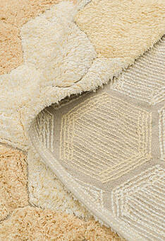фактура ковра Lorena Canals Cotton Honeycomb Gold круг