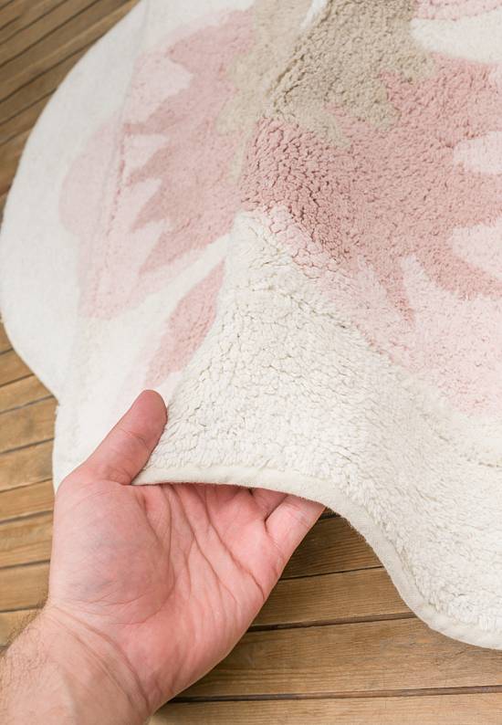 Розовый коврик для ванной из хлопка Lavin-Pink